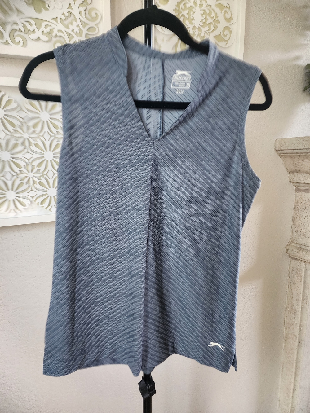 Slazenger Women's Blue Heather V-Neck Golf Tank Top